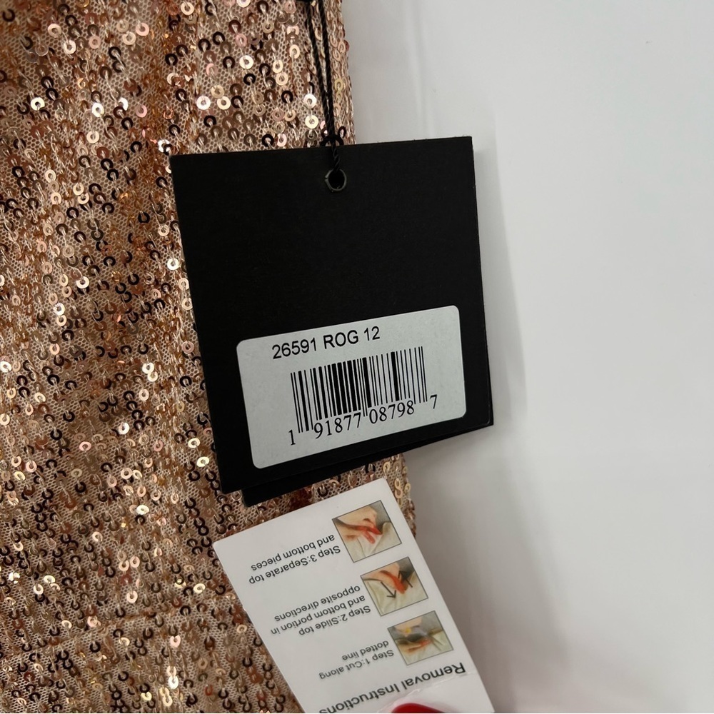 Mac Duggal SEQUINED ONE SHOULDER TRUMPET GOWN - Picture 11 of 13